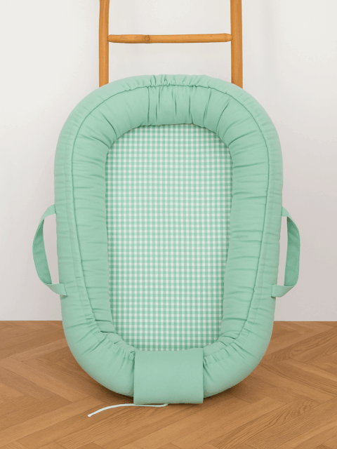 '-Φωλίτσα Καρό Mint Διπλής Οψης 70*105