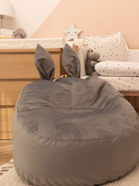 -Πουφ Κουνελάκι Γκρι