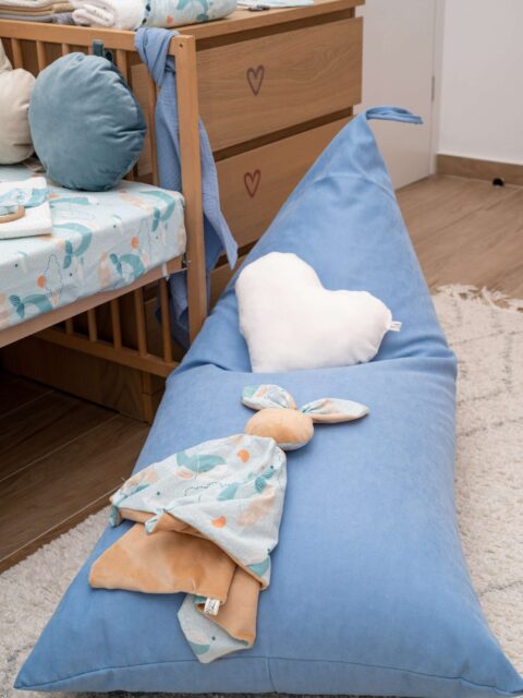 -Πουφ Κάθισμα Γαλάζιο