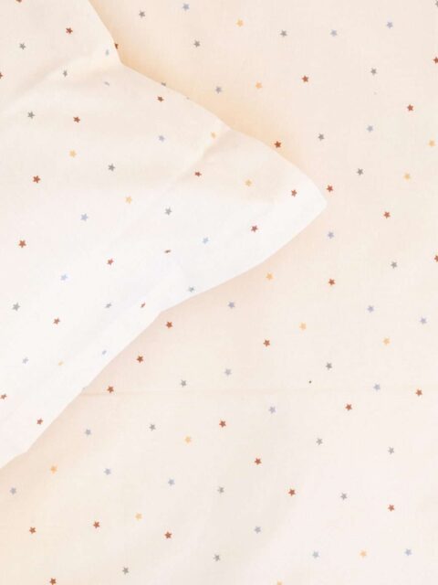 '--Σετ Σεντόνια Beige Stars Kούνιας (2τεμ.)