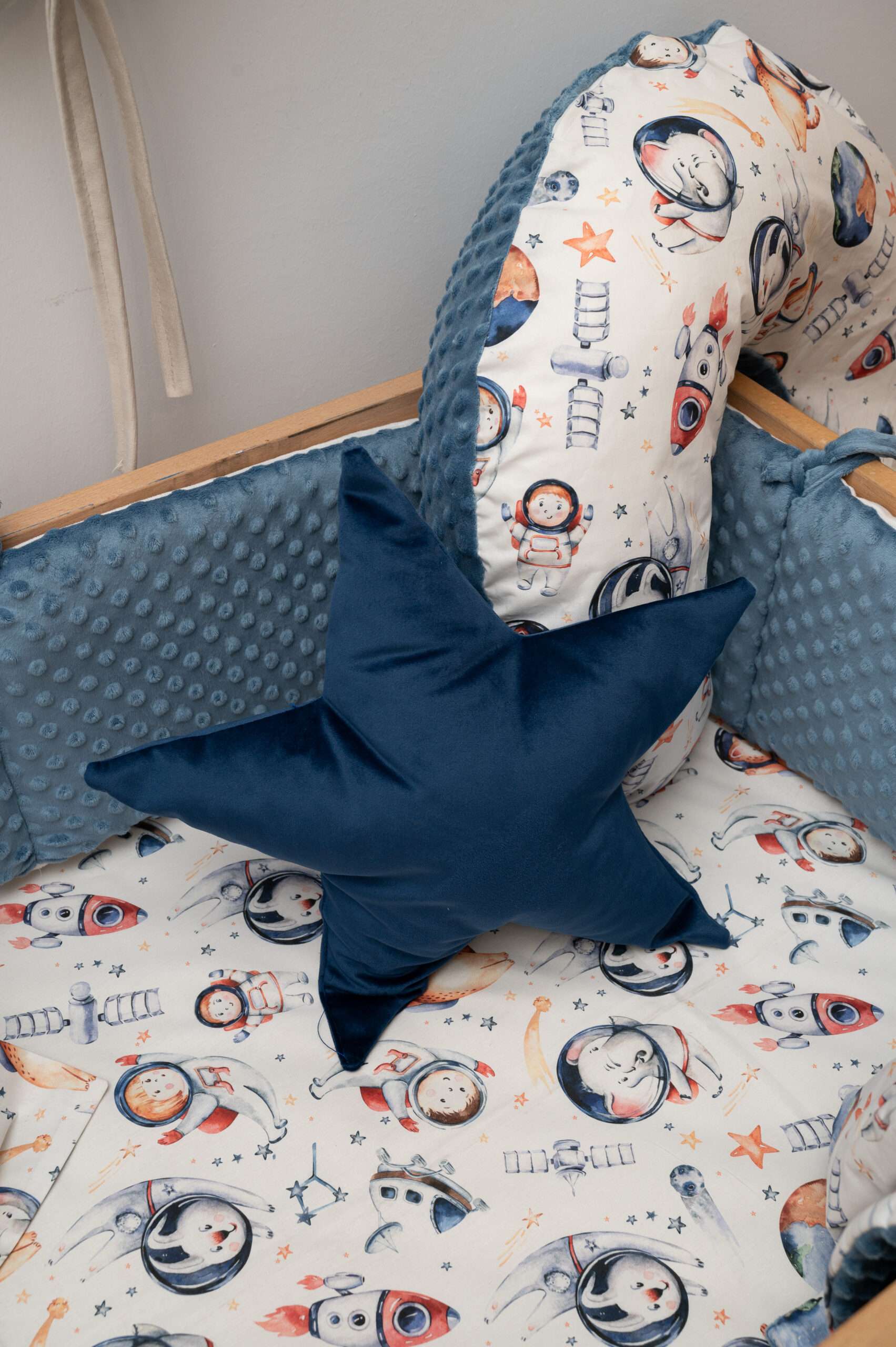 -Πάντα διπλής όψης Λευκό -Μπλέ 210*25