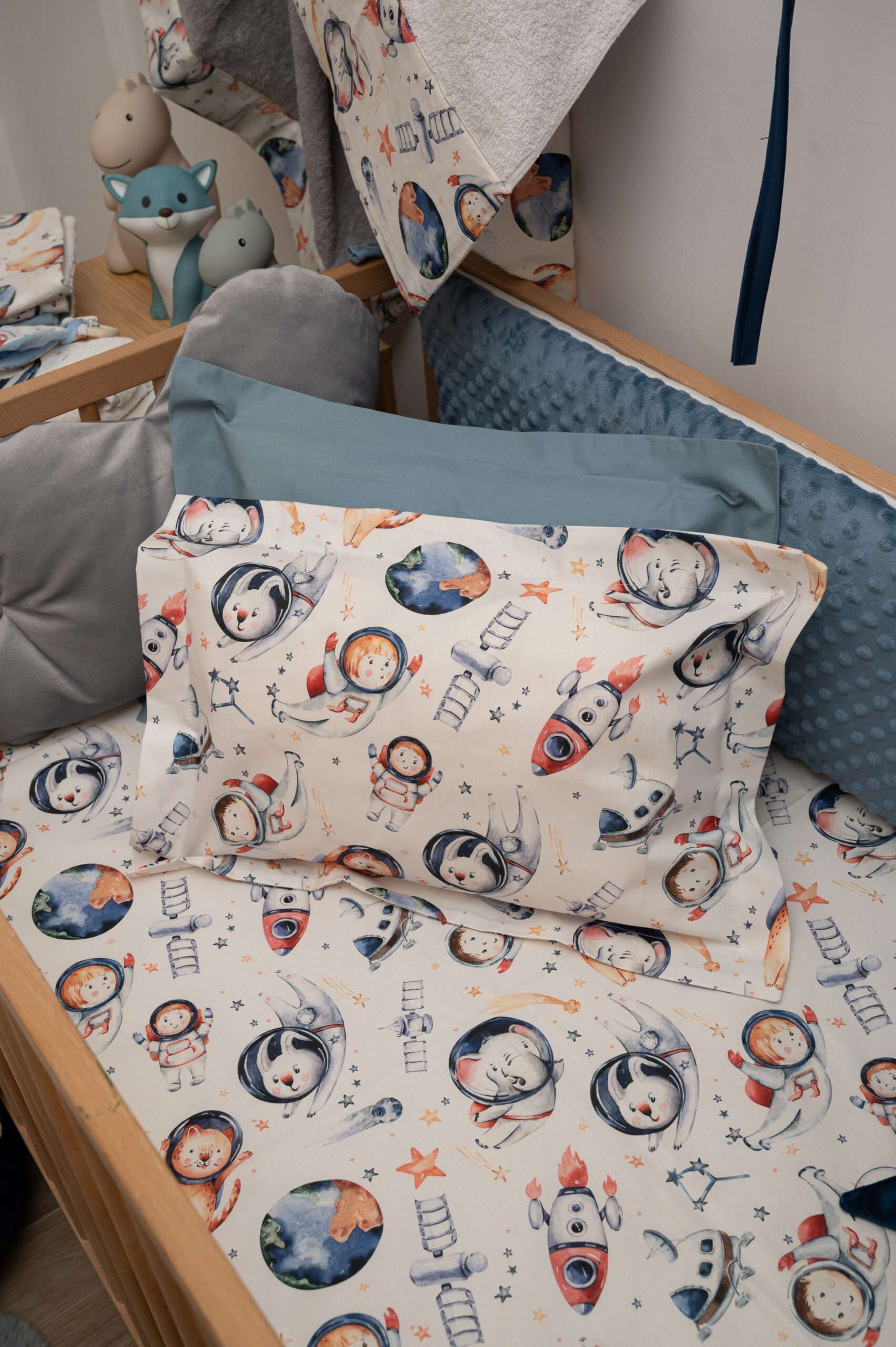 -Πάντα διπλής όψης Λευκό -Μπλέ 210*25 - Image 6