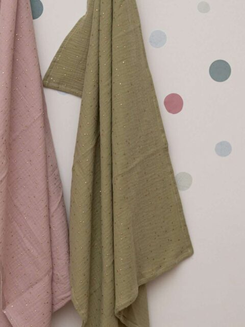 '-Sparkle Muslin Φιστικί (pistachio)