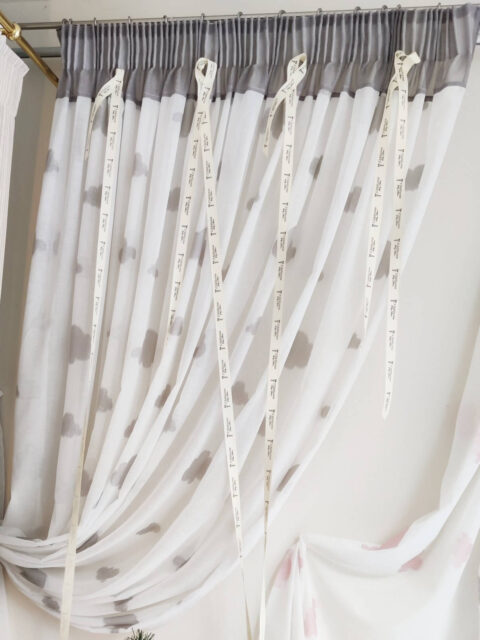 Κουρτίνα Παιδική Γάζα Συννεφάκια - Αστεράκια