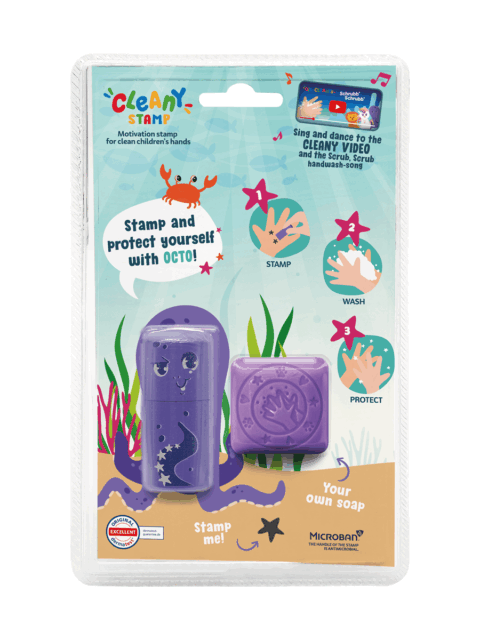 COLOP Arts & Crafts Cleany Stamp Παιδική Σφραγίδα & Σαπούνι Octopus