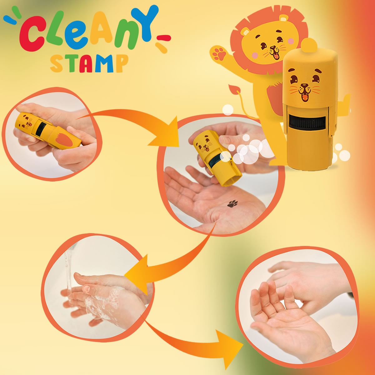 COLOP Arts & Crafts Cleany Stamp Παιδική Σφραγίδα & Σαπούνι Leo - Image 4