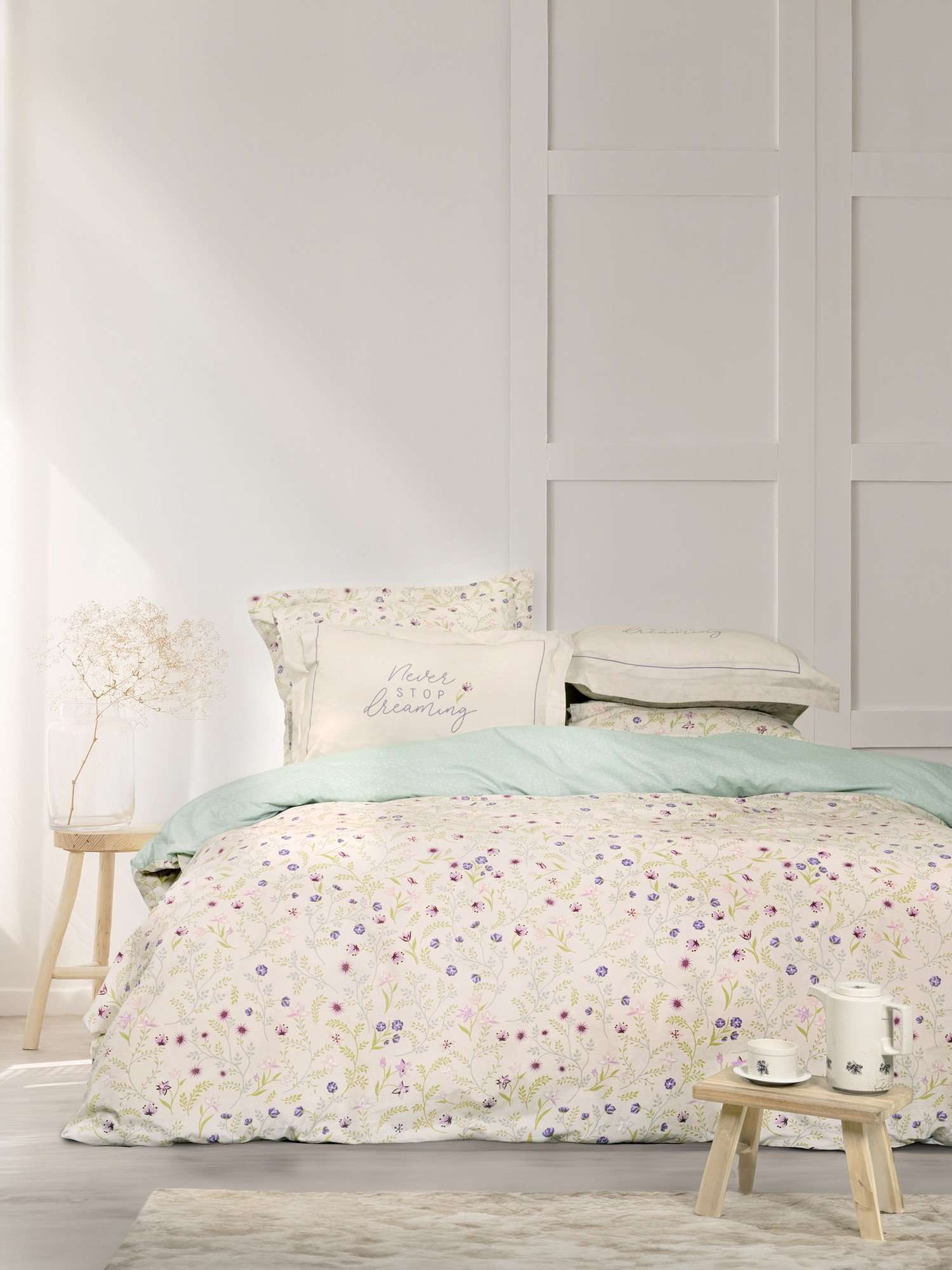 Σετ Σεντόνια υπέρδιπλα με λάστιχο Dream Garden