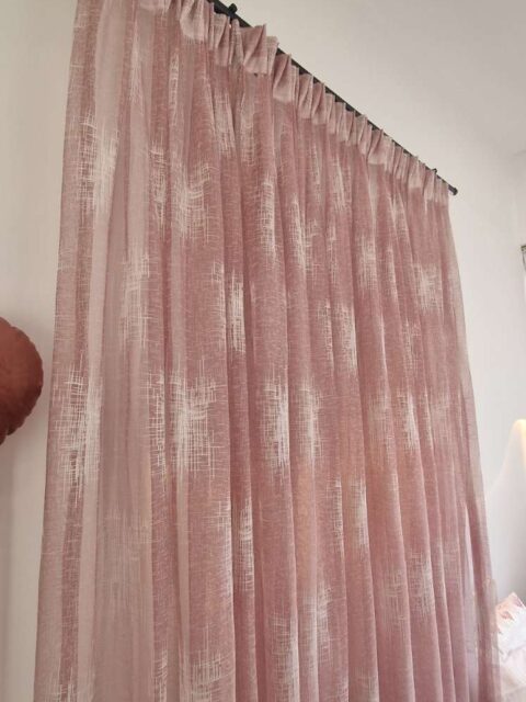 Κουρτίνα Σάπιο Μήλο Δαντέλα με σχέδιο Φ1,75 Υ 2,40